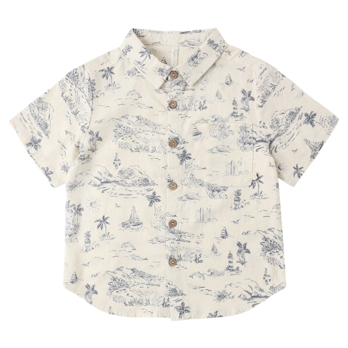 OCEAN TOILE BUTTON DOWN TOP - BUTTON DOWNS