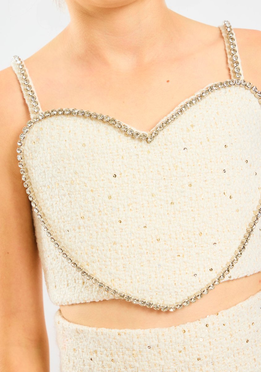 ODELIA HEART SHAPED TOP, SKIRT, AND JACKET SET (PREORDER) - MARLO