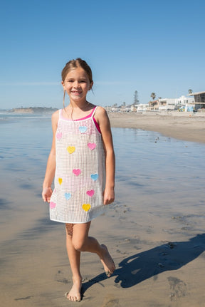 OLIVIA HEART CROCHET COVER UP DRESS (PREORDER) - PQ KIDS