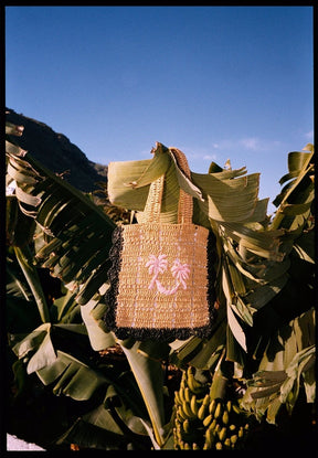 PALM PINK STRAW TOTE BAG (PREORDER) - MOLO