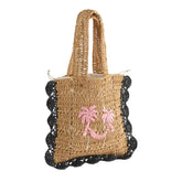 PALM PINK STRAW TOTE BAG (PREORDER) - MOLO