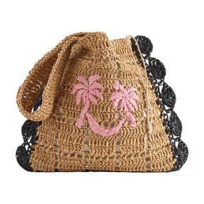 PALM PINK STRAW TOTE BAG (PREORDER) - MOLO