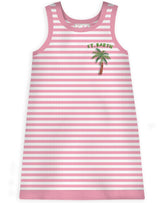 PALM TREE KNITTED STRIPE COVER UP AUDIE DRESS (PREORDER) - MC2 SAINT BARTH KIDS
