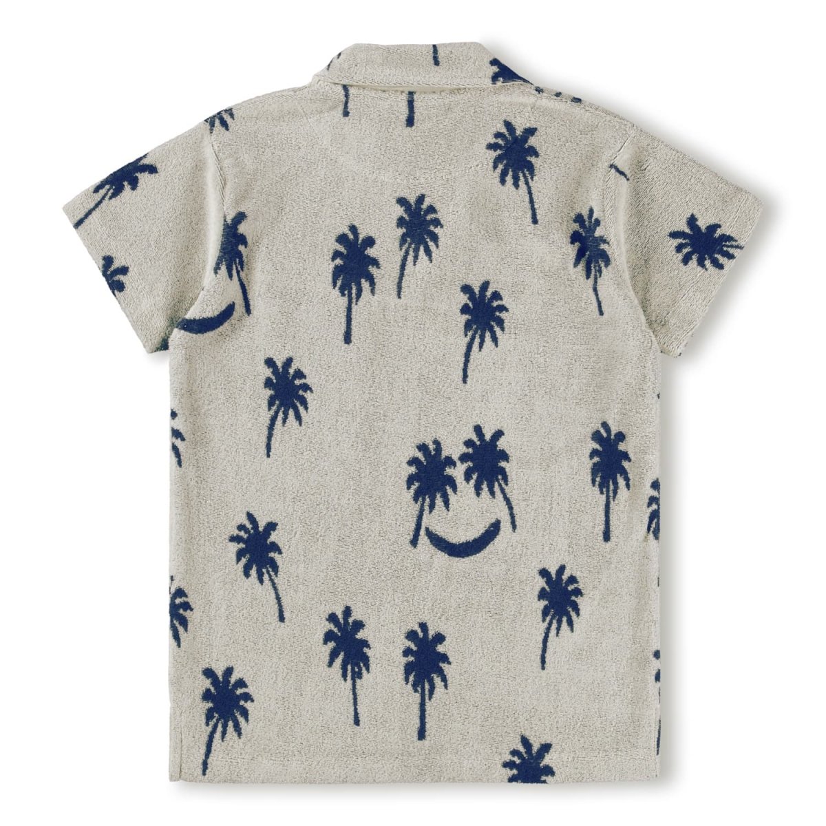 PALM TREES SMILEY RANDEL TERRY POLO TOP (PREORDER) - MOLO
