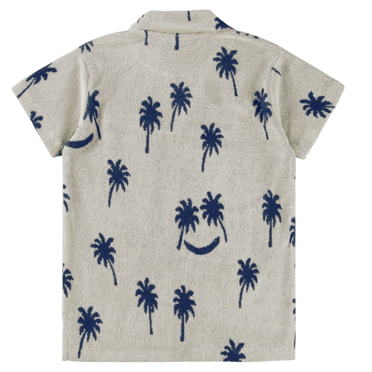 PALM TREES SMILEY RANDEL TERRY POLO TOP (PREORDER) - MOLO