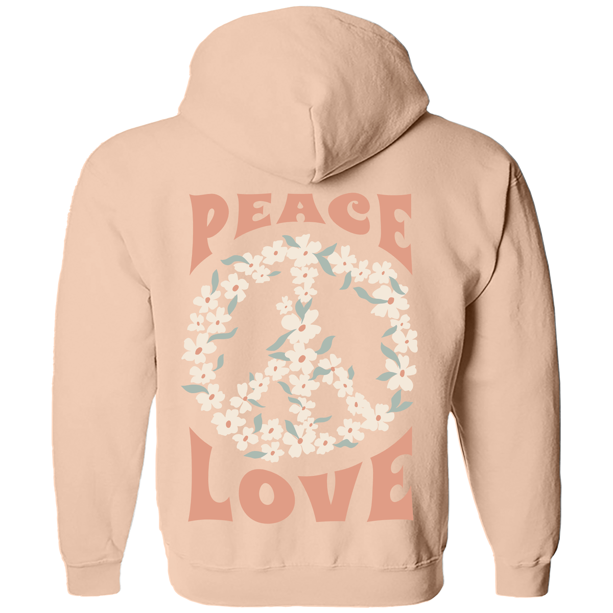 PEACE AND LOVE HOODIE - HOODIES