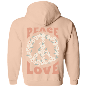PEACE AND LOVE HOODIE - HOODIES