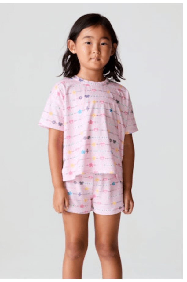 PEACE HAPPY SMILEY BEADED PRINT TSHIRT (PREORDER) - CHASER KIDS