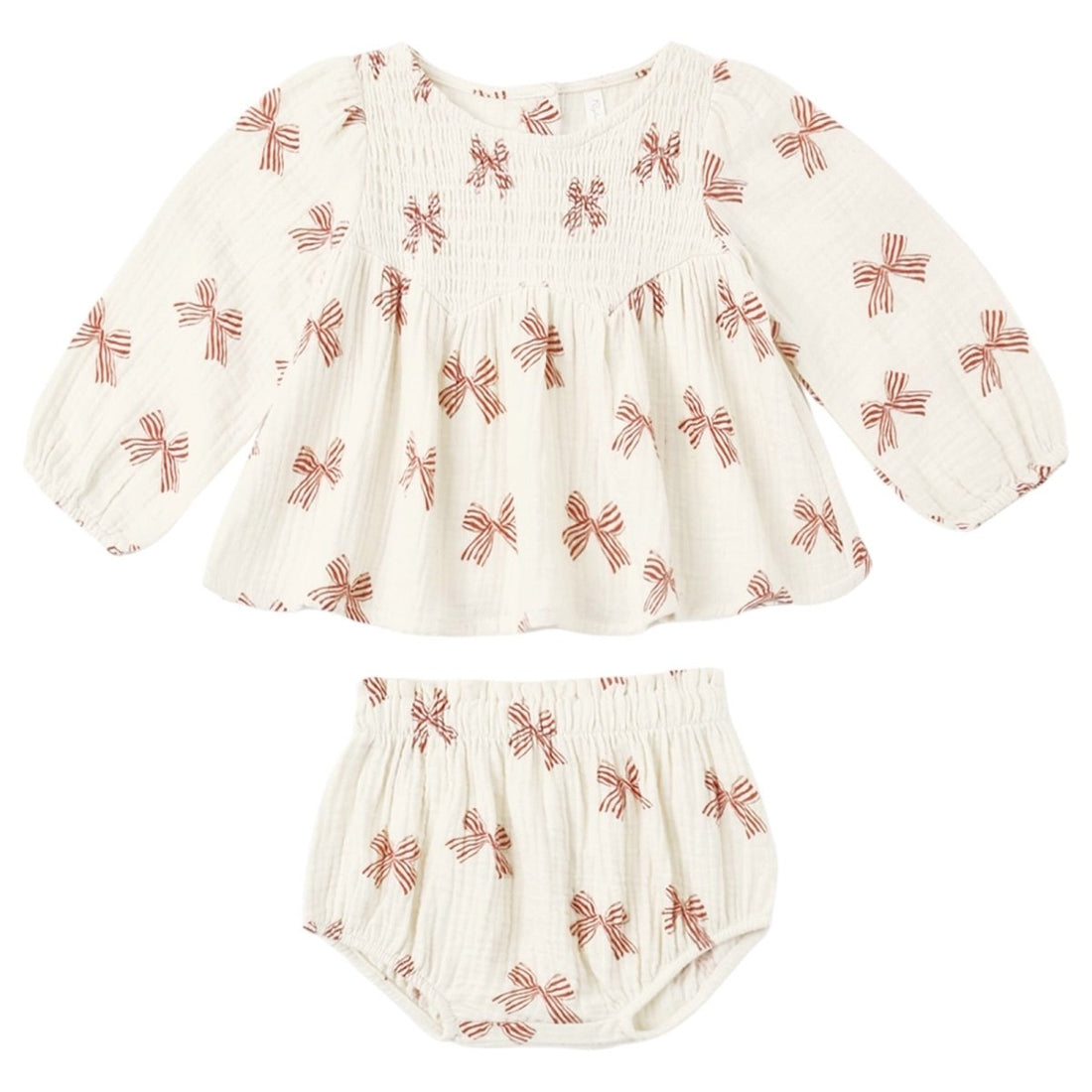 PEPPERMINT BOWS SOPHIA TOP AND BLOOMERS SET