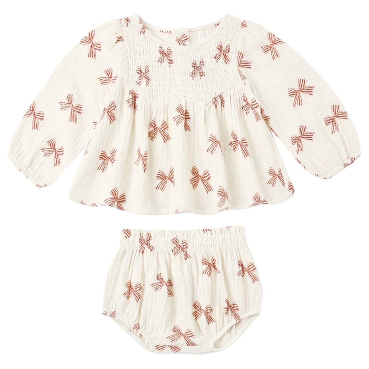 PEPPERMINT BOWS SOPHIA TOP AND BLOOMERS SET - RYLEE + CRU - SET