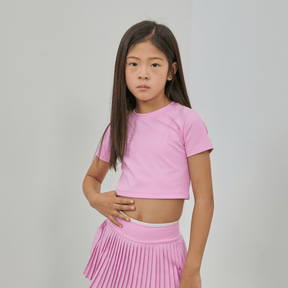 PETAL PINK PLEATED TENNIS SKIRT - SKIRTS