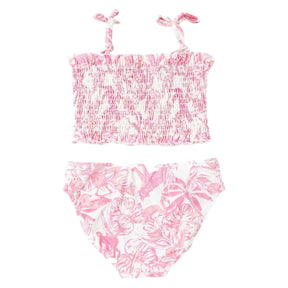 PINK PARADISE SMOCKED TWO PIECE SWIM BIKINI (PREORDER) - SHADE CRITTERS
