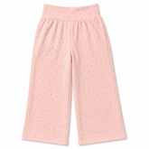 PINK PEONY FOLD OVER SCUBA STRAIGHT LEG SWEATPANTS - HAPPY CAMP3R