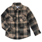 PLAID SNOW FLEECE BUTTON DOWN TOP (PREORDER) - APPAMAN