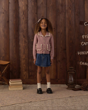 PLEATED DENIM SKIRT - RYLEE + CRU - SKIRTS