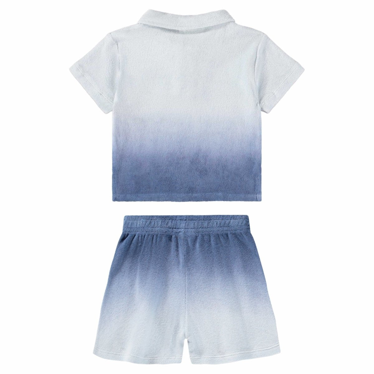 PLEIN AIR OMBRÉ TERRY EVAN POLO TOP AND SAY SHORTS SET (PREORDER) - MOLO