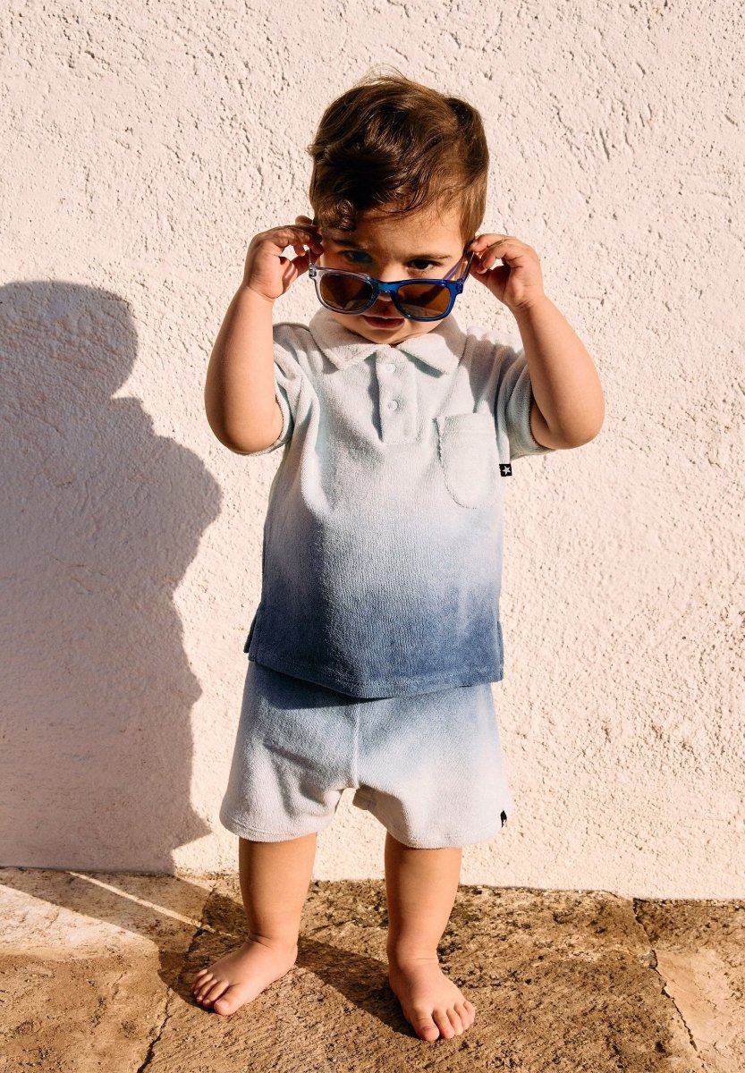 PLEIN AIR OMBRÉ TERRY EVAN POLO TOP AND SAY SHORTS SET (PREORDER) - MOLO