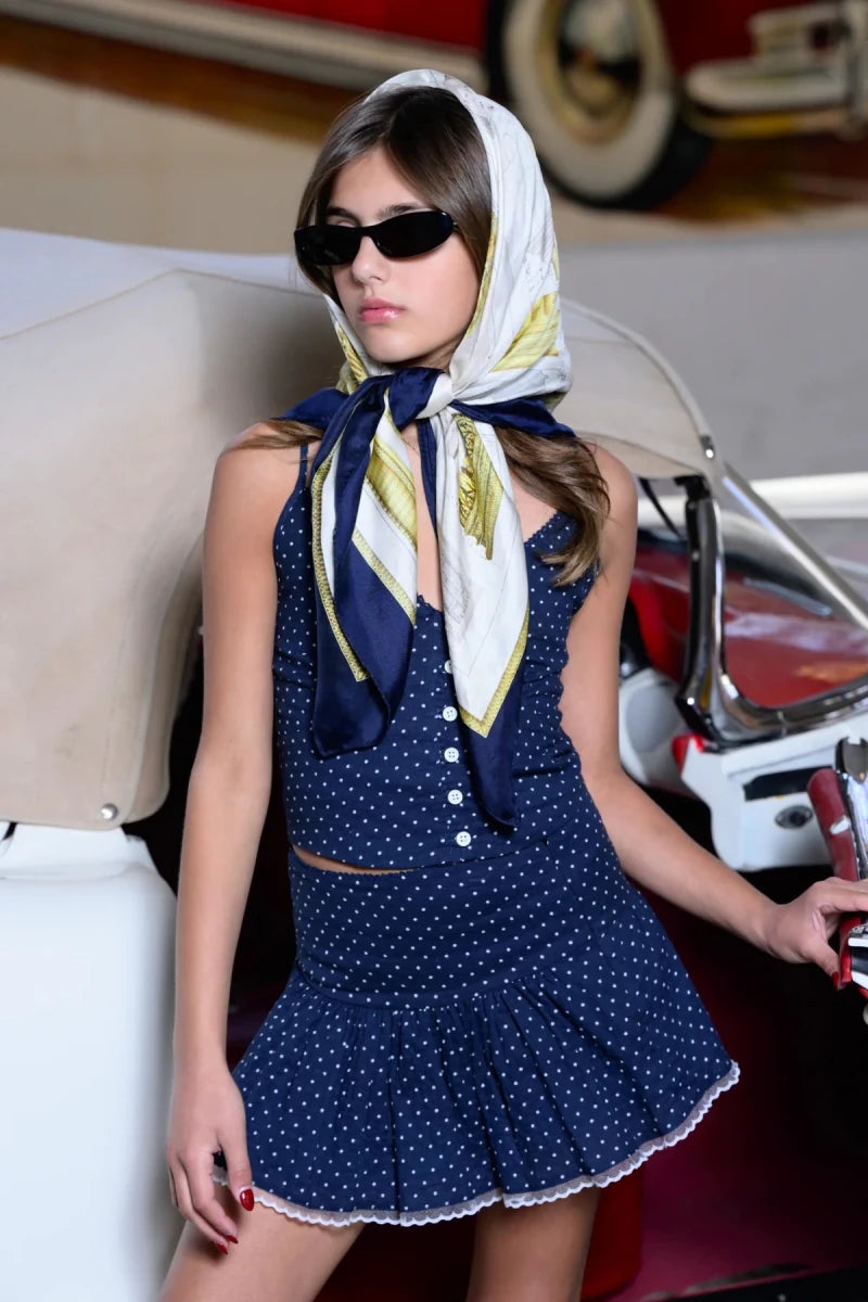 POLKA DOT CLARKE SKIRT - KATIE J NYC - SKIRTS