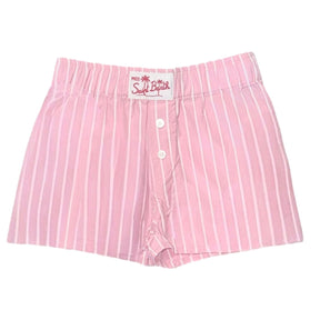 POPELINE STRIPES BOXY JR SHORTS - SHORTS