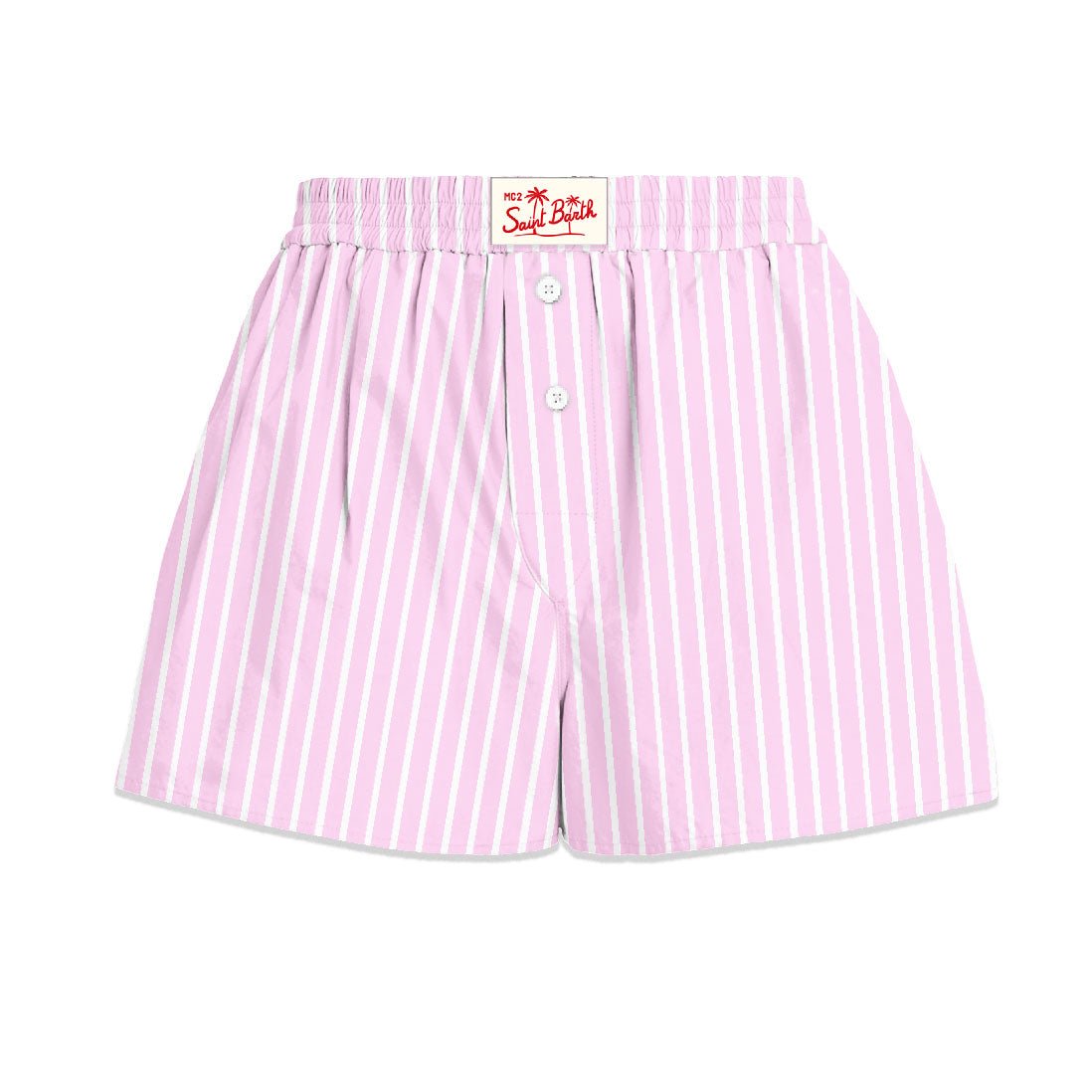 POPELINE STRIPES BOXY JR SHORTS (PREORDER) - MC2 SAINT BARTH KIDS