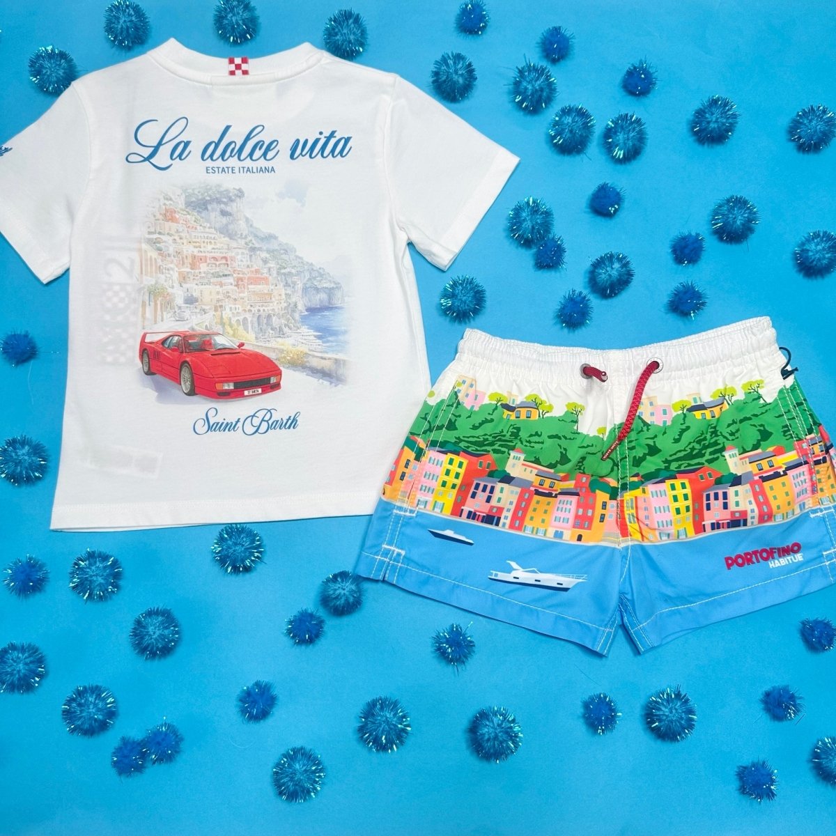 PORTOFINO HAITI SWIM TRUNKS - MC2 SAINT BARTH KIDS