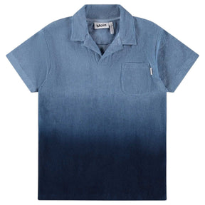 QUIET BLUE RANDEL OBBRÉ TERRY POLO TOP (PREORDER) - MOLO