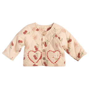 QUILTED CHERRY BLOOM JACKET - WILD WAWA - JACKETS