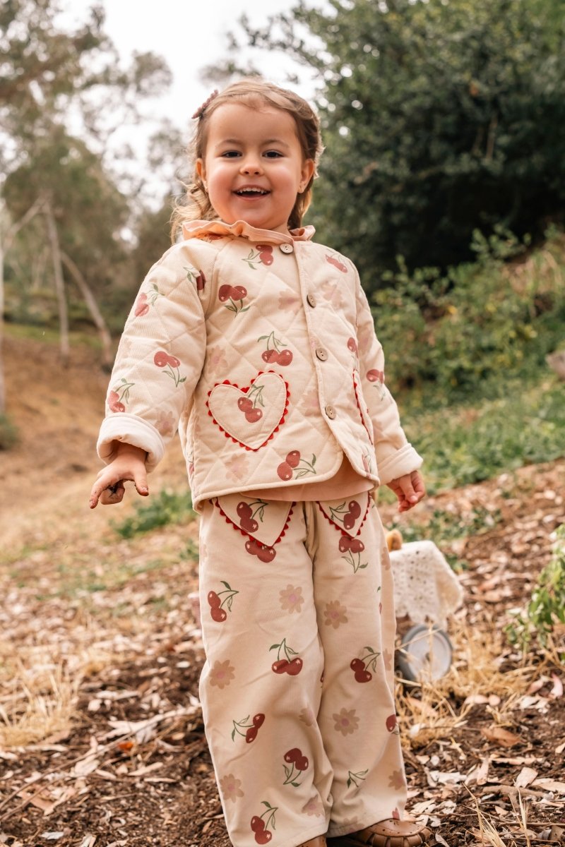 QUILTED CHERRY BLOOM JACKET - WILD WAWA - JACKETS
