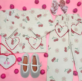 QUILTED CHERRY BLOOM JACKET - WILD WAWA - JACKETS