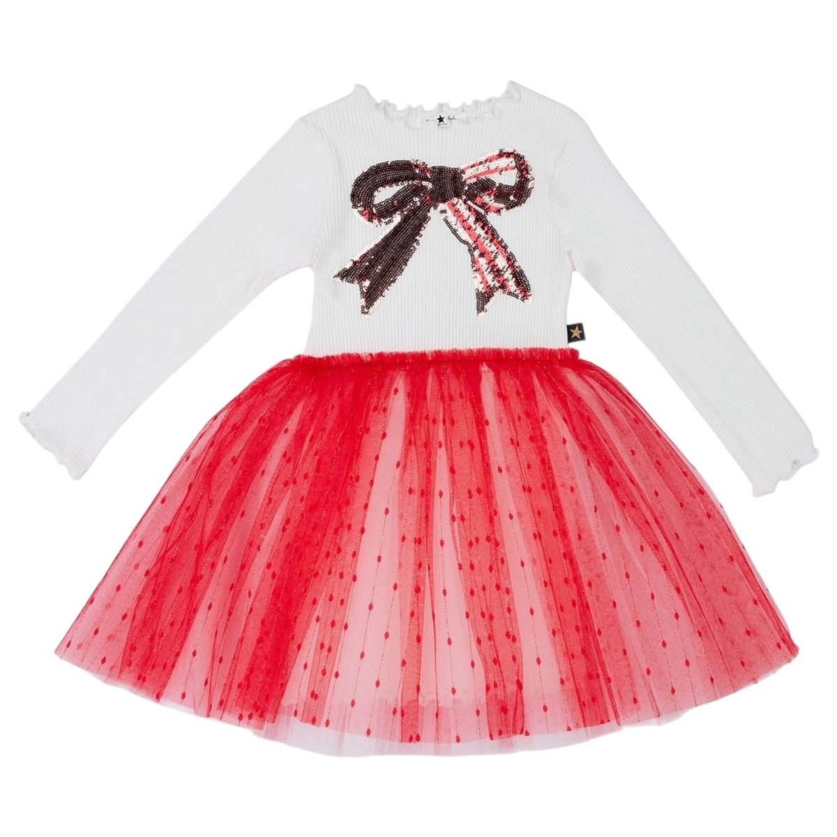 QUINCY SEQUIN BOW TUTU DRESS - PETITE HAILEY
