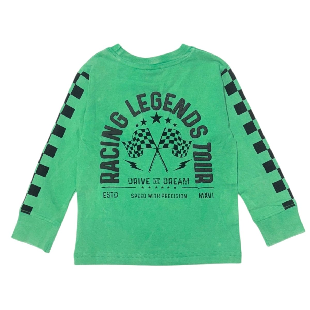 RACE CAR LEGEND CHECK LONG SLEEVE TSHIRT - LONG SLEEVE TOPS