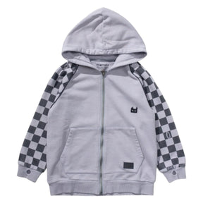 RACEALLDAY CHECK ZIP UP HOODIE - HOODIES