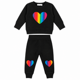 RAINBOW FOIL SWEATSHIRT AND SWEATPANTS SET - MISH MISH