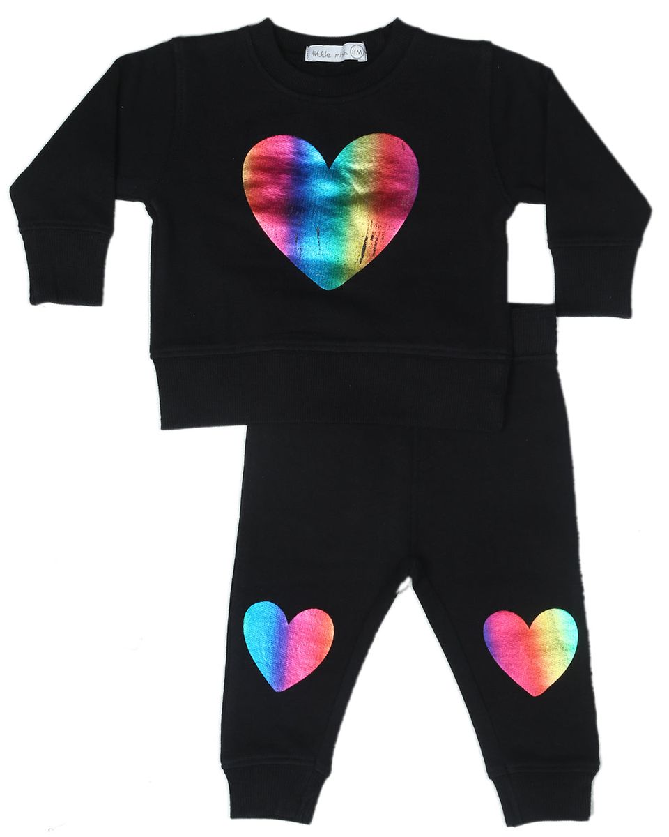 RAINBOW FOIL SWEATSHIRT AND SWEATPANTS SET (PREORDER) - MISH MISH - SET