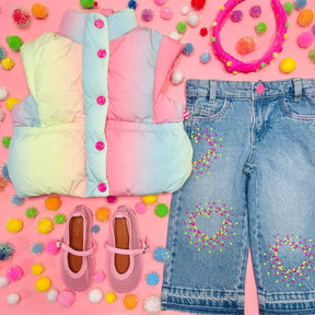 RAINBOW PUFFER VEST - BILLIEBLUSH - VESTS