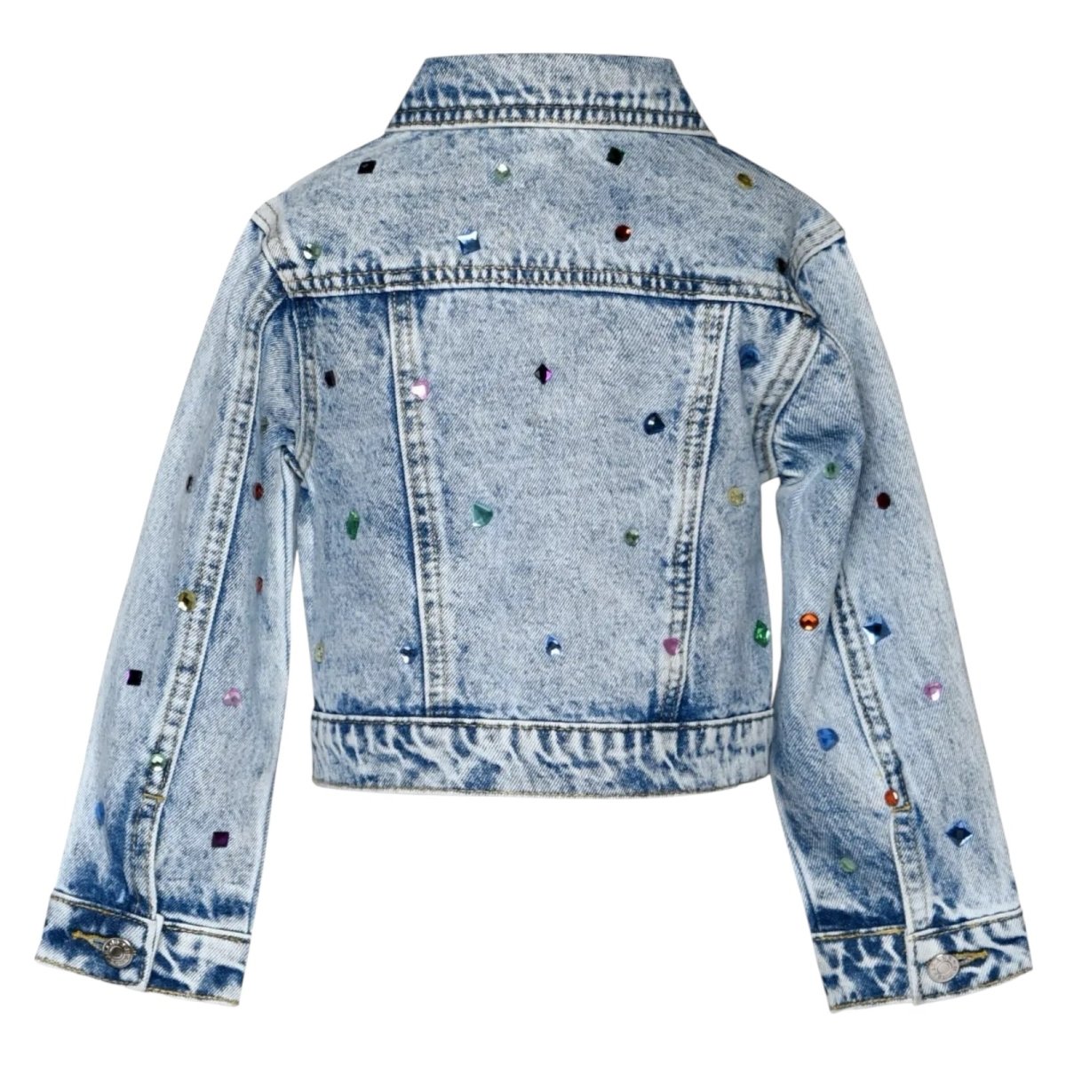 RHINESTONE DENIM JACKET (PREORDER) - SARA SARA