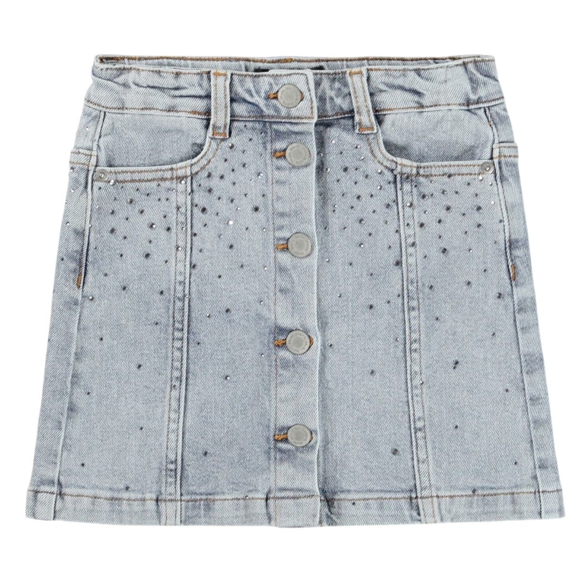 RHINESTONE DENIM SKIRT (PREORDER) - MOLO
