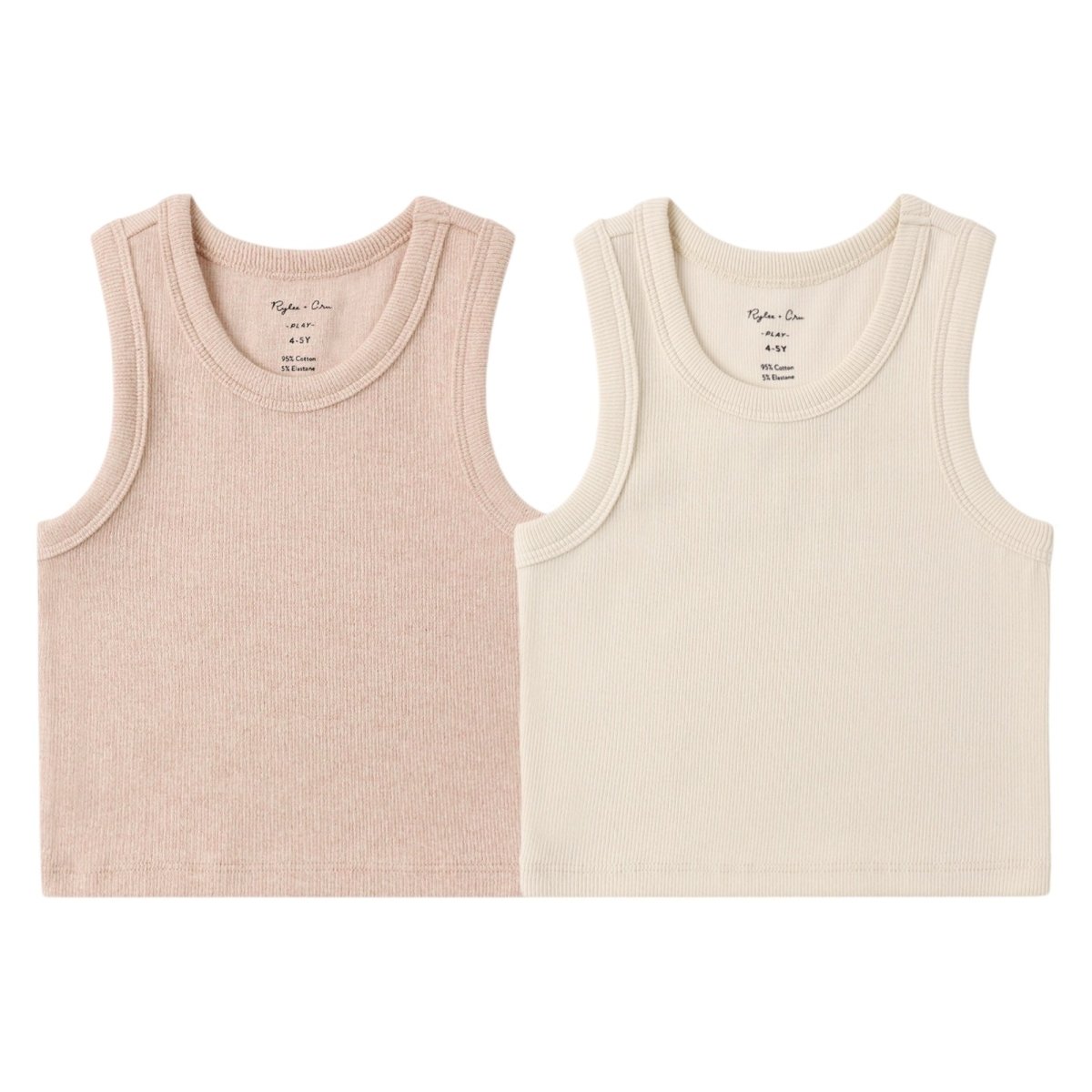 RIBBED TANK SET OF 2 - TANK TOPS