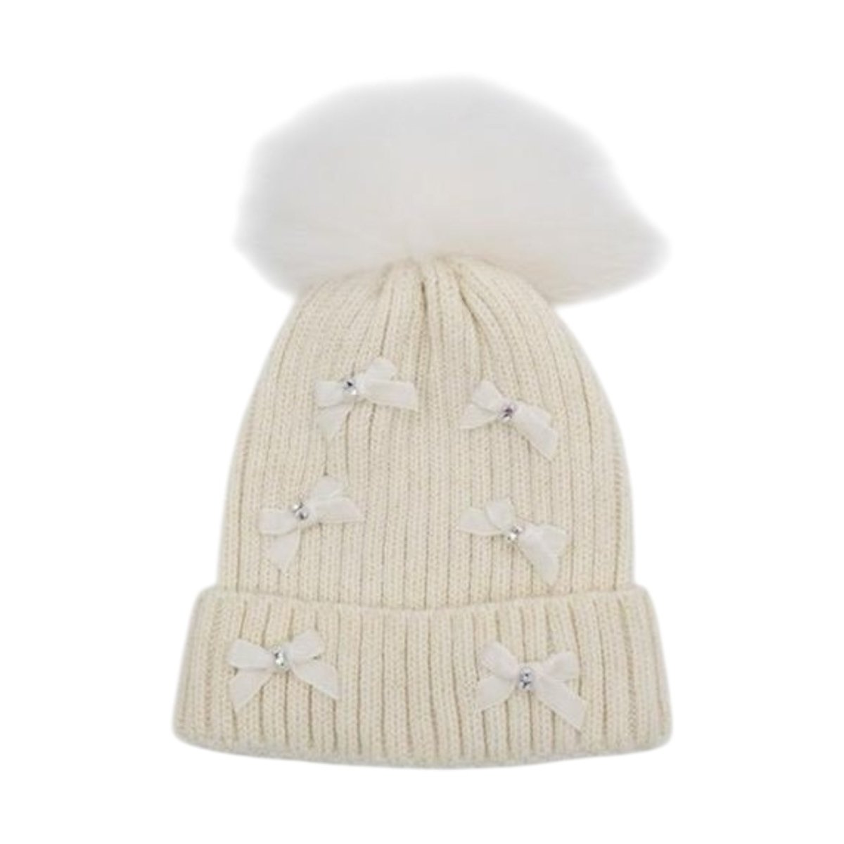 RIBBON BOWS BEANIE (PREORDER) - BARI LYNN
