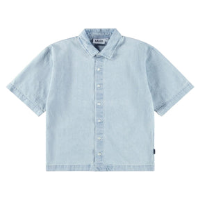 RICHIE MISTY DENIM BUTTON DOWN TOP (PREORDER) - MOLO