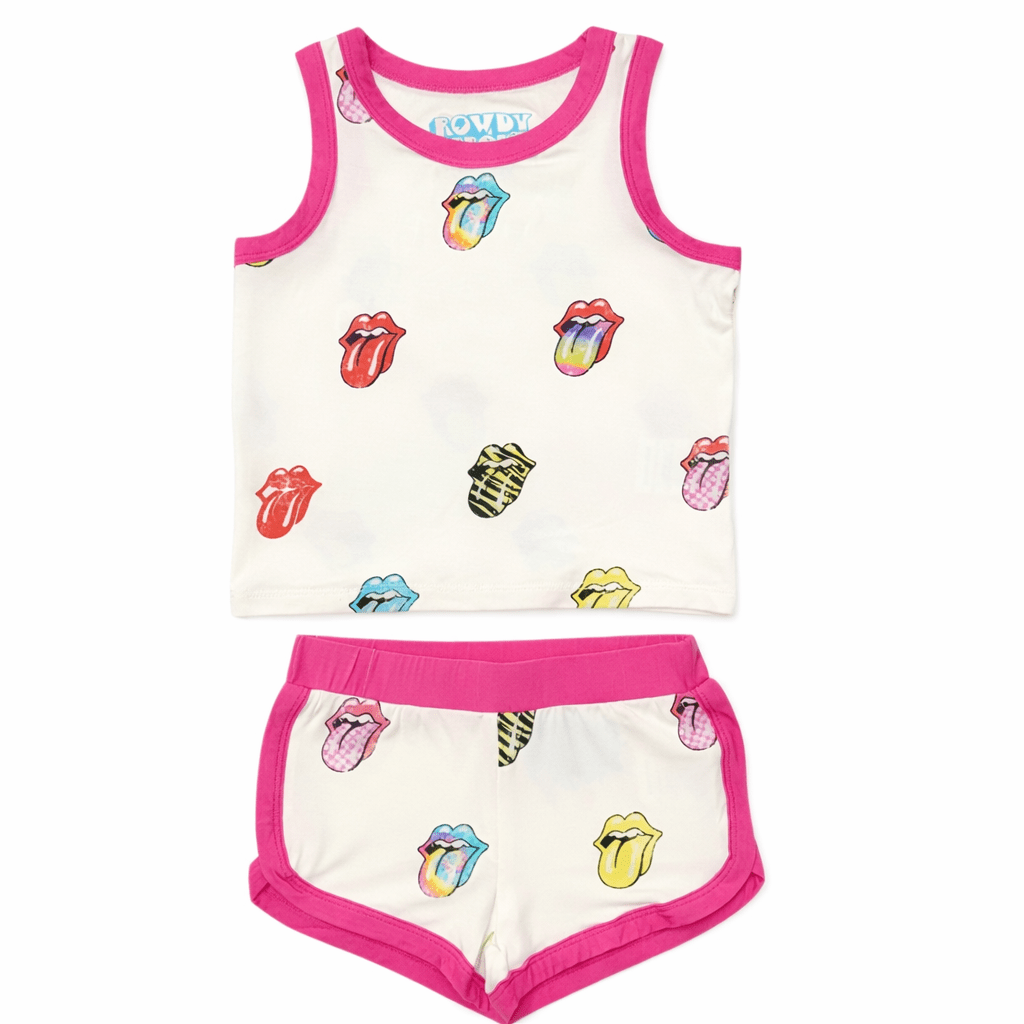 ROLLING STONES TANK AND SHORTS LOUNGE SET - ROWDY SPROUT