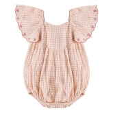 ROXY STRAWBERRY GINGHAM ROMPER by RYLEE + CRU | Kids Fashion