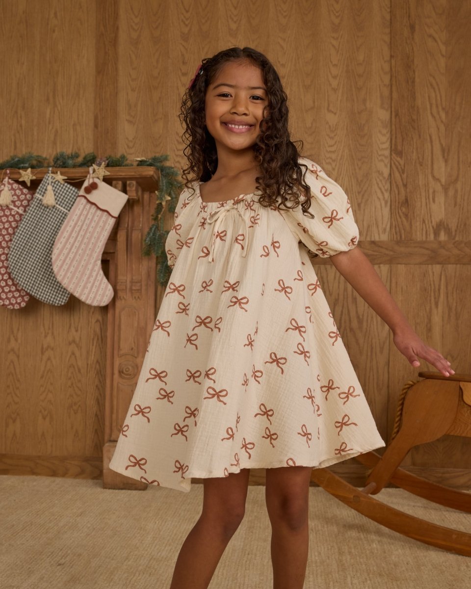 RUBY BOWS SABRINA DRESS - RYLEE + CRU