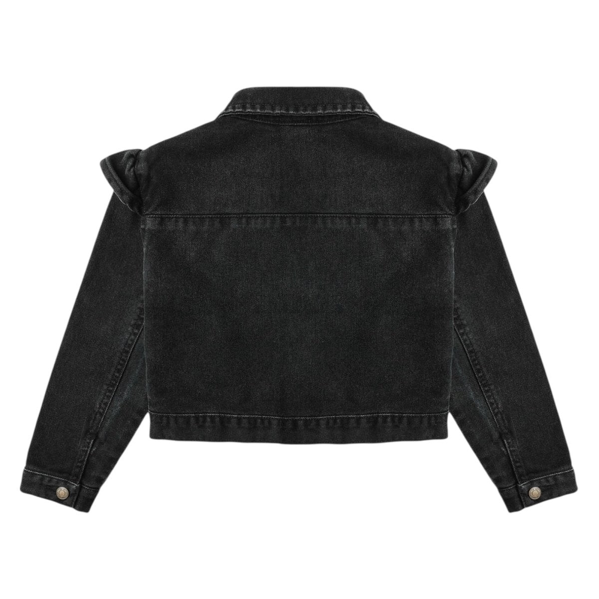 RUFFLE DENIM JACKET - RYLEE + CRU