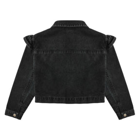 RUFFLE DENIM JACKET - JACKETS