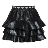 RUFFLE PLEATHER SKIRT - SKIRTS