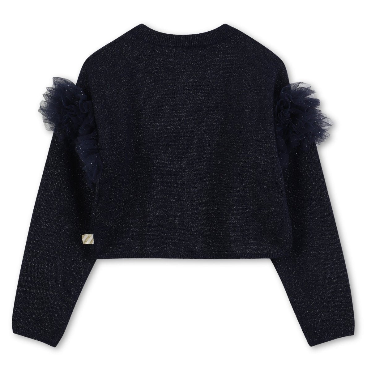 RUFFLE SHOULDER KNIT CARDIGAN (PREORDER) - BILLIEBLUSH