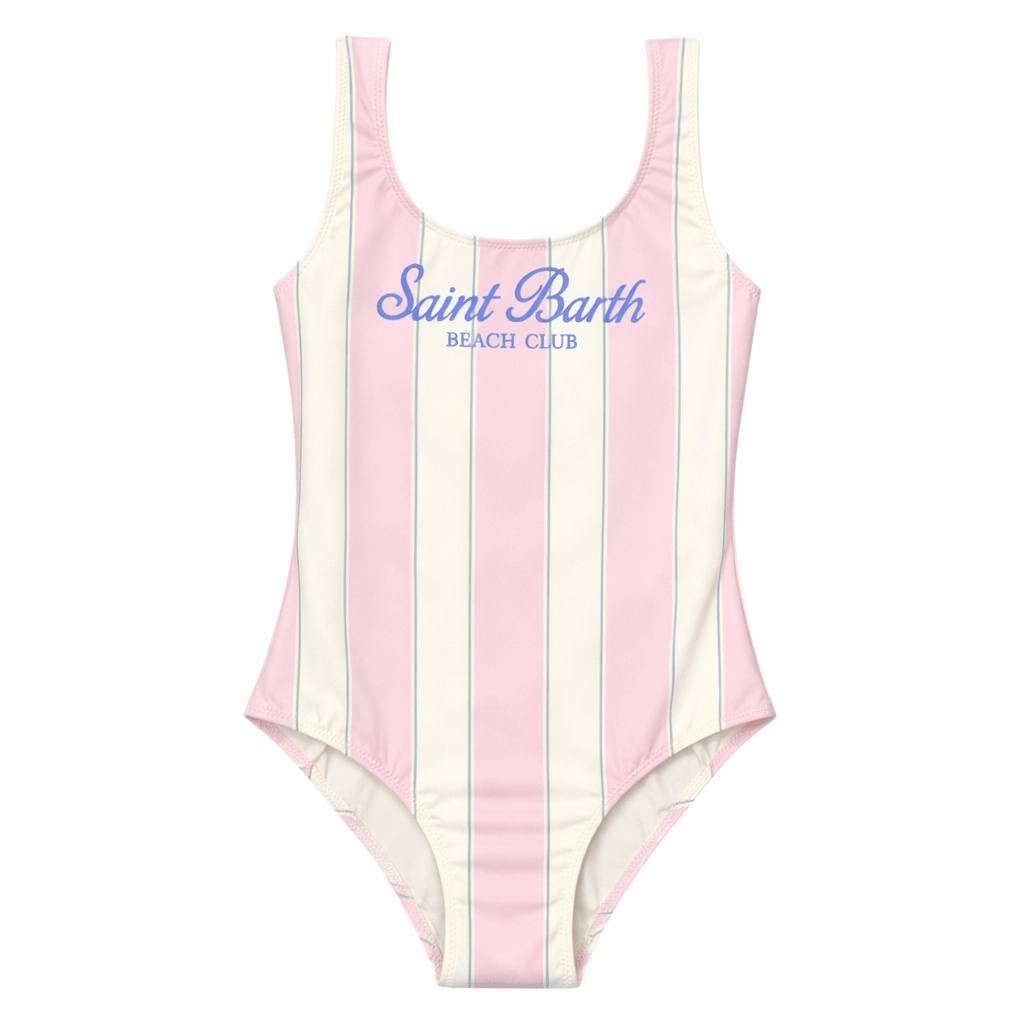SAINT BARTH BEACH CLUB STRIPE CARA ONE PIECE SWIMSUIT - MC2 SAINT BARTH KIDS