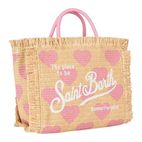 SAINT BARTH HEARTS STRAW COLETTE BAG - MC2 SAINT BARTH KIDS