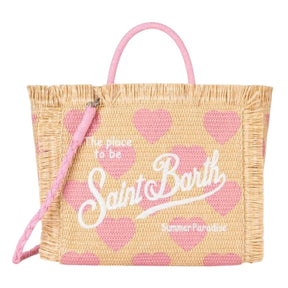 SAINT BARTH HEARTS STRAW COLETTE BAG - MC2 SAINT BARTH KIDS